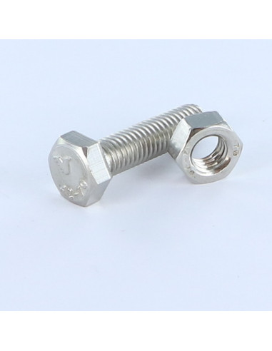 1 x ENSEMBLE Vis métaux V.TH 8X30 + Ecrou Inox A2