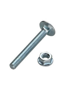 Boite de 50 T.CAR 6X50 + 50 Ecrou Cranté Acier zingué 2