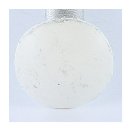 1 x TRCC JAPY tête ronde collet carré M7X40 Pas de 100 Filetage total Aluminium RAL9016 blanc signalisation 80%B