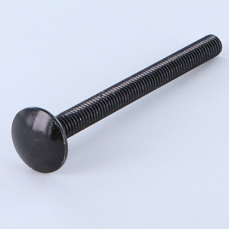 1 x TRCC JAPY tête ronde collet carré M8X100 Filetage total Acier zingué noir
