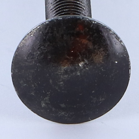 1 x TRCC JAPY tête ronde collet carré M8X100 Filetage total Acier zingué noir