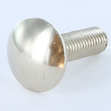 1 x TRCC JAPY tête ronde collet carré M12X40 Filetage total Acier nickelé