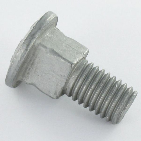 1 x TRCC JAPY tête ronde collet carré M10X25 Filetée sur 14 Epaisseur du carré 10 acier geomet 500A Sans rouille rouge