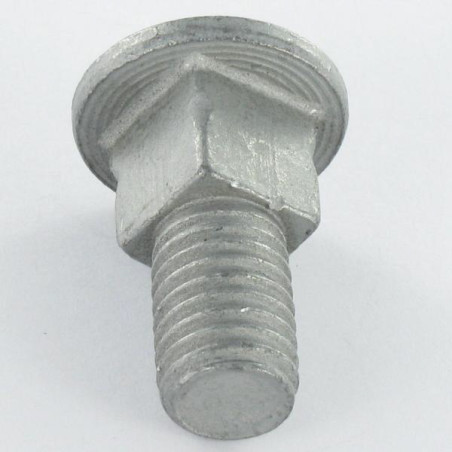 1 x TRCC JAPY tête ronde collet carré M10X25 Filetée sur 14 Epaisseur du carré 10 acier geomet 500A Sans rouille rouge