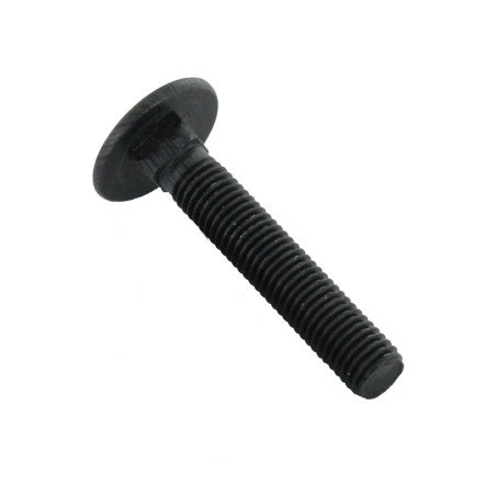 1 x TRCC JAPY tête ronde collet carré M8X110 Filetage total Acier zingué noir