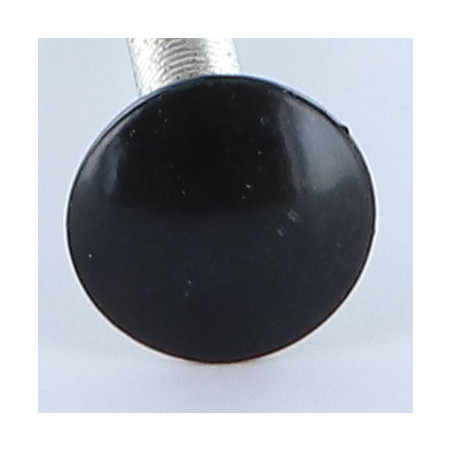 1 x TRCC JAPY tête ronde collet carré M6X50 Filetage total Aluminium Laqué noir RAL9005 noir foncé