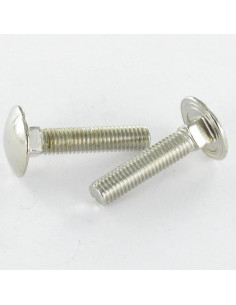 TRCC JAPY tête ronde collet carré M5X25 Filetage total...