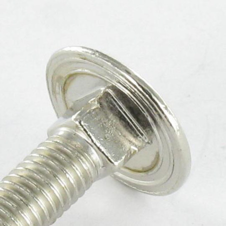 1 x TRCC JAPY tête ronde collet carré M5X25 Filetage total Acier nickelé