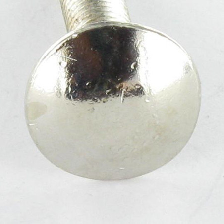 1 x TRCC JAPY tête ronde collet carré M5X25 Filetage total Acier nickelé