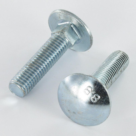 1 x TRCC JAPY tête ronde collet carré M12X50 Filetage total Classe 8.8 Acier zingué