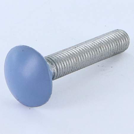 1 x TRCC JAPY tête ronde collet carré M7X40 Pas de 100 Filetage total Aluminium RAL5014 30%B