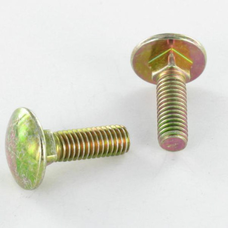 1 x TRCC JAPY tête ronde collet carré M8X70 Filetage total Bichromaté