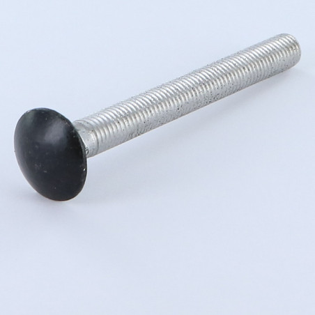 1 x TRCC JAPY tête ronde collet carré M7X65 Pas de 100 Filetage total Aluminium RAL9005 noir foncé 30%