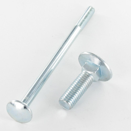 1 x TRCC JAPY tête ronde collet carré M12X136 Filetée sur 16 Carré 16X16X4 Acier zingué