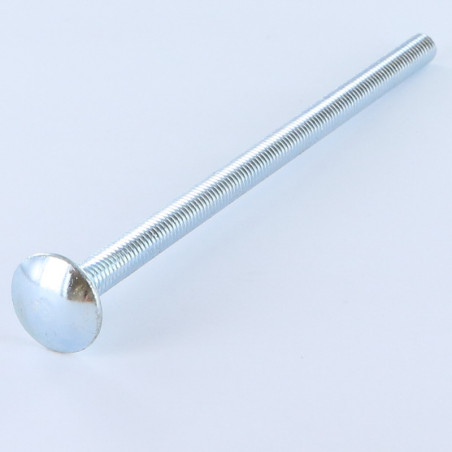 1 x TRCC JAPY tête ronde collet carré M8X130 Filetage total Acier zingué