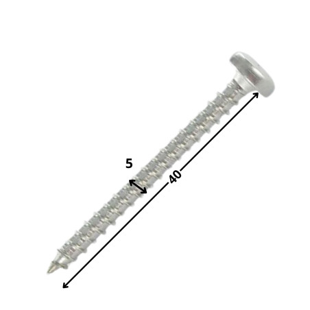 1 x VBA Vis bois agglo Tête ronde TR 5X40 TORX T25 Acier zingué