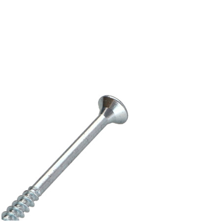 1 x Vis bois TEKOR Tête fraisée Cranté 5X80 Filetée sur 48 TORX T25 Acier zingué Pointe antifendage type 17