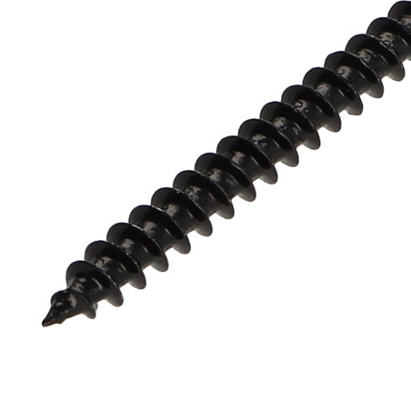 1 x VBA Vis bois agglo Tête fraisée Pozi N°3 6X50 Filetage total Acier zingué noir