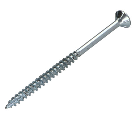 1 x Vis bois TEKOR Tête fraisée Cranté 5X70 Filetée sur 42 TORX T25 Acier zingué Pointe antifendage type 17