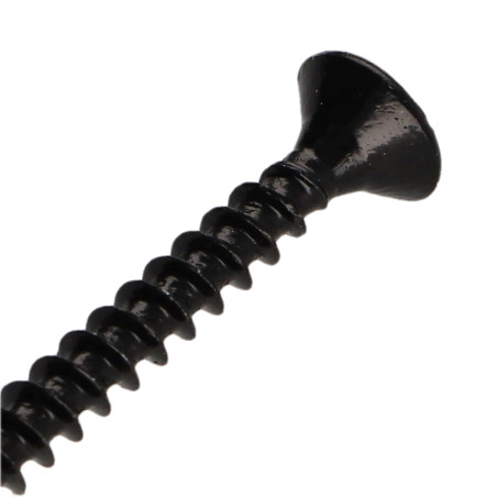 1 x VBA Vis bois agglo Tête fraisée Pozi N°2 3.5X30 Filetage total Acier zingué noir