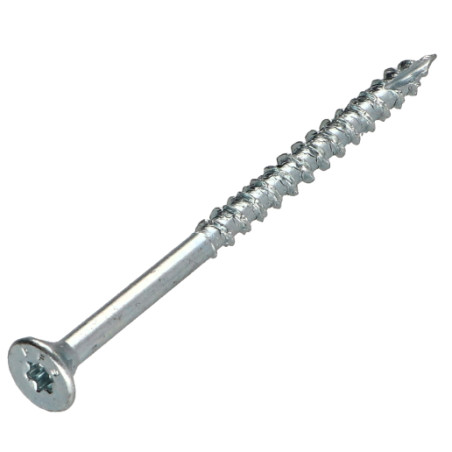 1 x VBA Vis bois agglo Tête fraisée TORX T25 4.5X60 Filetée sur 36 Acier zingué