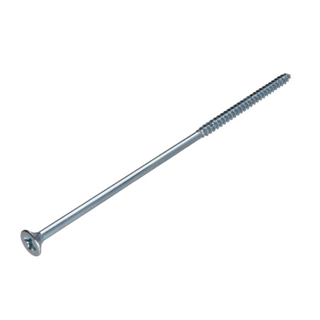 1 x VBA Vis bois agglo Tête fraisée Pozi N°3 6X160 Filetage partiel Acier zingué