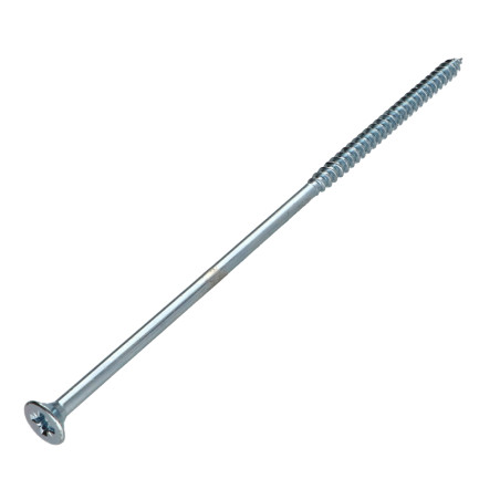 1 x VBA Vis bois agglo Tête fraisée Pozi N°3 6X160 Filetage partiel Acier zingué
