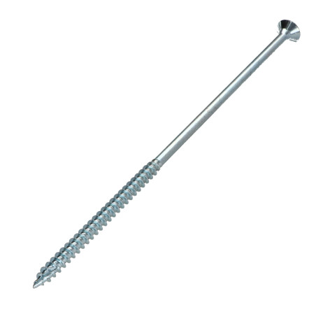 1 x Vis bois TEKOR Tête fraisée Cranté 6X160 Filetée sur 70 TORX T30 Acier zingué Pointe antifendage type 17