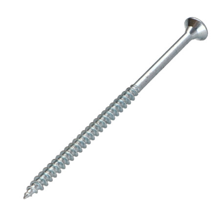1 x Vis bois TEKOR Tête fraisée Cranté 6X90 Filetée sur 60 TORX T30 Acier zingué Pointe antifendage type 17