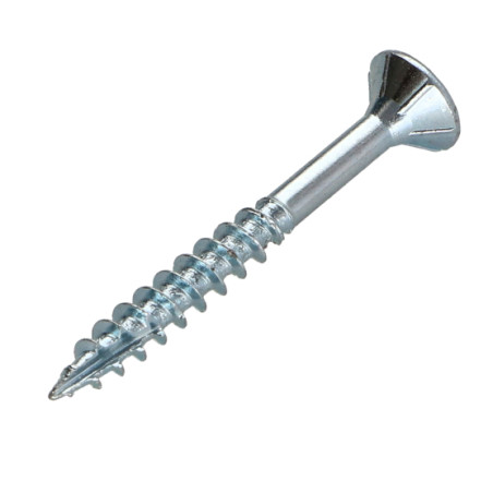 1 x Vis bois TEKOR Tête fraisée Cranté 4X35 Filetée sur 21 TORX T20 Acier zingué Pointe antifendage type 17