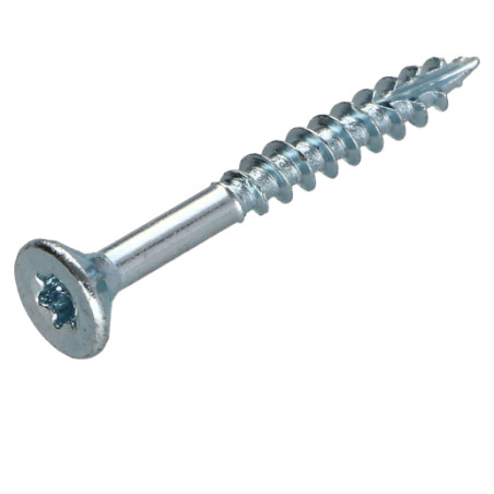 1 x Vis bois TEKOR Tête fraisée Cranté 4.5X35 Filetée sur 25 TORX T25 Acier zingué