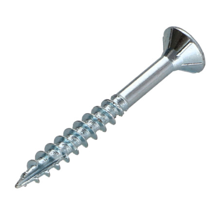 1 x Vis bois TEKOR Tête fraisée Cranté 4.5X35 Filetée sur 25 TORX T25 Acier zingué