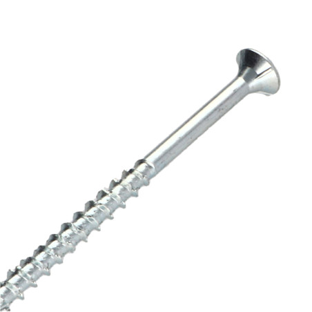 1 x Vis bois TEKOR Tête fraisée Cranté 4.5X70 Filetée sur 42 TORX T20 Acier zingué Pointe antifendage type 17