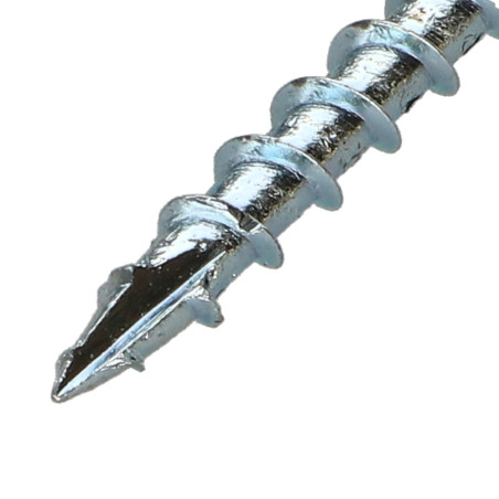 1 x Vis charpente TEKOR Tête fraisée Cranté TORX T25 5X100 Filetée sur 50 Pointe antifendage type 17 Acier zingué