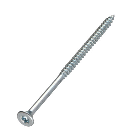 1 x Vis bois TEKOR Tête fraisée Cranté 4X80 Filetée sur 48 TORX T20 Acier zingué Pointe antifendage type 17