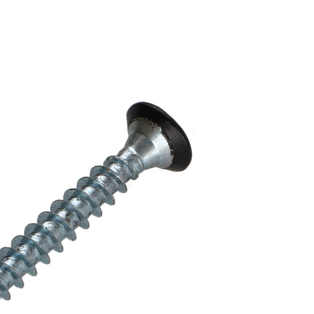 1 x VBA Vis bois agglo Tête fraisée Pozi N°2 4.5X35 Filetage total Acier zingué RAL9004 noir de sécurite 30%BRI