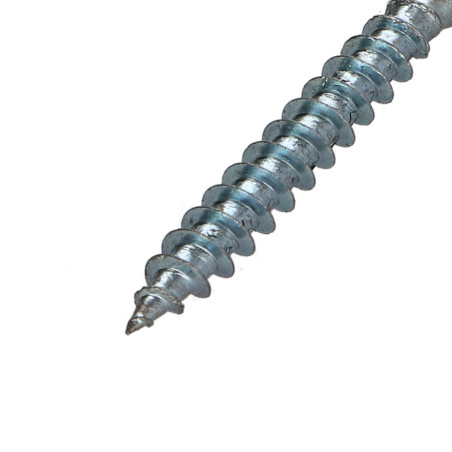 1 x VBA Vis bois agglo Tête fraisée Pozi N°2 4.5X35 Filetage total Acier zingué RAL9004 noir de sécurite 30%BRI