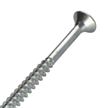 1 x VBA Vis bois agglo Tête fraisée Pozi N°2 5X60 Filetage partiel Acier zingué GLEITMO 627