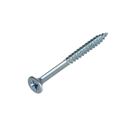 1 x VBA Vis bois agglo Tête fraisée Pozi N°2 4X70 Filetage partiel Acier zingué
