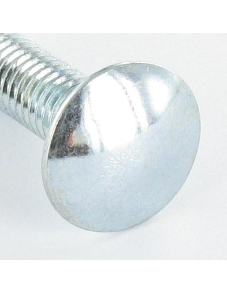 1 x TRCC JAPY tête ronde collet carré M6X20 Collet bas 1.5 Diamètre de tête: 13.5 Acier zingué