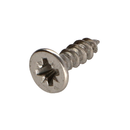 1 x VBA Vis bois agglo Tête fraisée Pozi N°2 4X16 Filetage total Acier nickelé