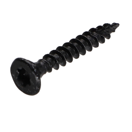 1 x VBA Vis bois agglo Tête fraisée TORX T20 4X40 Filetée sur 24 Acier zingué noir