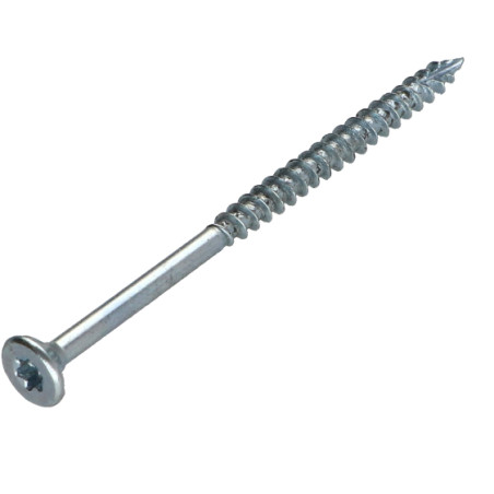 1 x Vis bois TEKOR Tête fraisée Cranté 4X70 Filetée sur 42 TORX T20 Acier zingué Pointe antifendage type 17