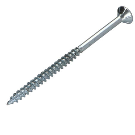 1 x Vis bois TEKOR Tête fraisée Cranté 4X70 Filetée sur 42 TORX T20 Acier zingué Pointe antifendage type 17