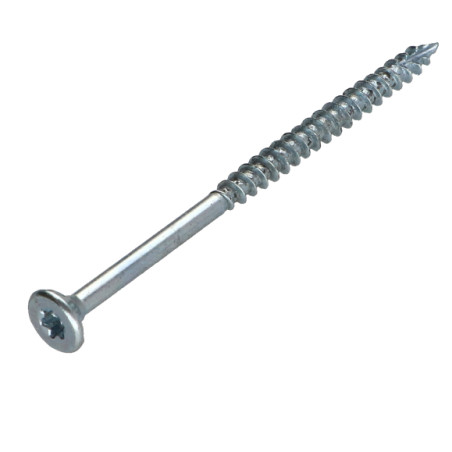 1 x Vis bois TEKOR Tête fraisée Cranté 3.5X60 Filetée sur 36 TORX T15 Acier zingué Pointe antifendage type 17