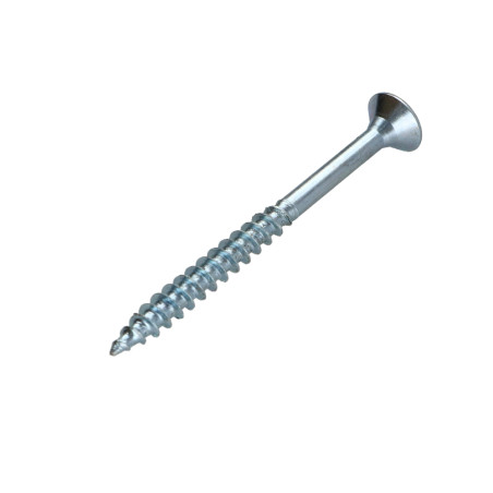 1 x VBA Vis bois agglo Tête fraisée Pozi N°2 4.5X60 Filetage partiel Acier zingué