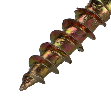 1 x VBA Vis bois agglo Tête fraisée Pozi N°3 6X25 Filetage total Bichromaté