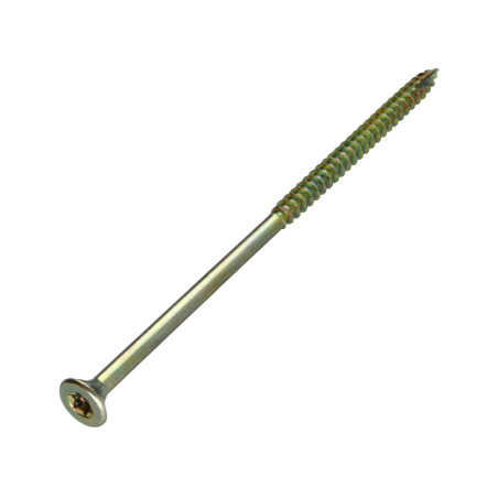 1 x Vis bois TEKOR Tête fraisée Cranté 6X140 Filetée sur 70 TORX T30 ZBCR3+ Pointe antifendage type 17