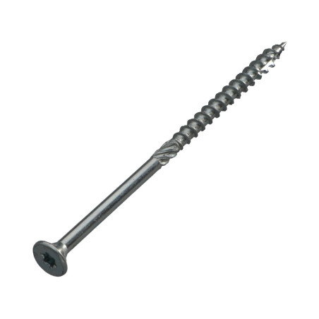 1 x VBA Vis bois agglo Tête fraisée TORX T30 6X100 Filetée sur 60 Acier zingué
