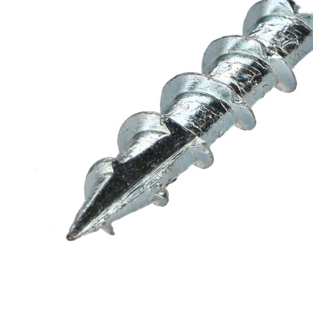 1 x Vis charpente TEKOR Tête fraisée Cranté TORX T25 5X80 Filetée sur 47 Pointe antifendage type 17 Acier zingué